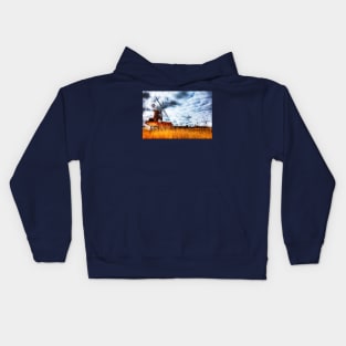 Cley Windmill at Cley next the Sea, Norfolk, England Kids Hoodie